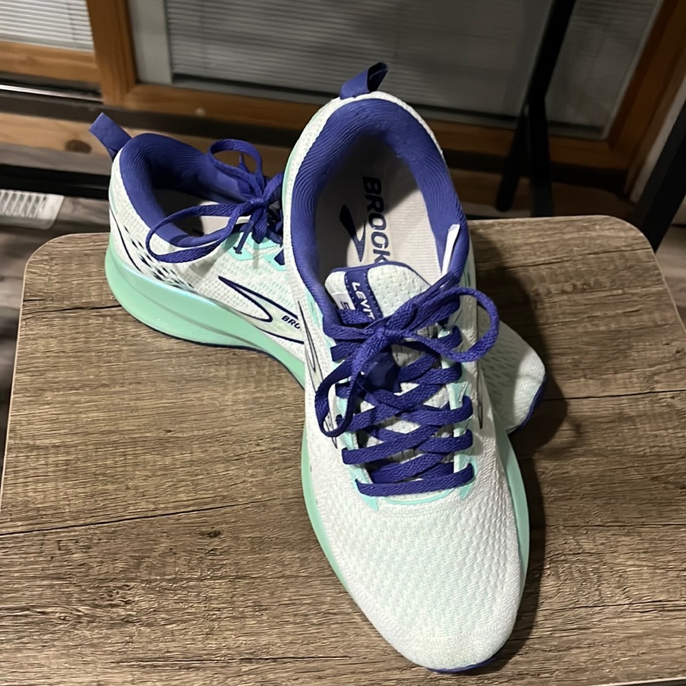 Brooks Levitate5. Worn once. Size 8. Amazing colors.
